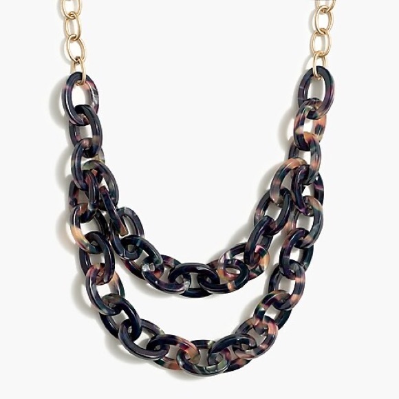 J. Crew Multi Rainbow Layer Tortoise Neckl… - Picture 1 of 7